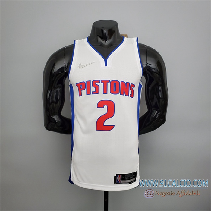 Maglia Detroit Pistons (Cunningham #2) Bianco 75th Anniversary