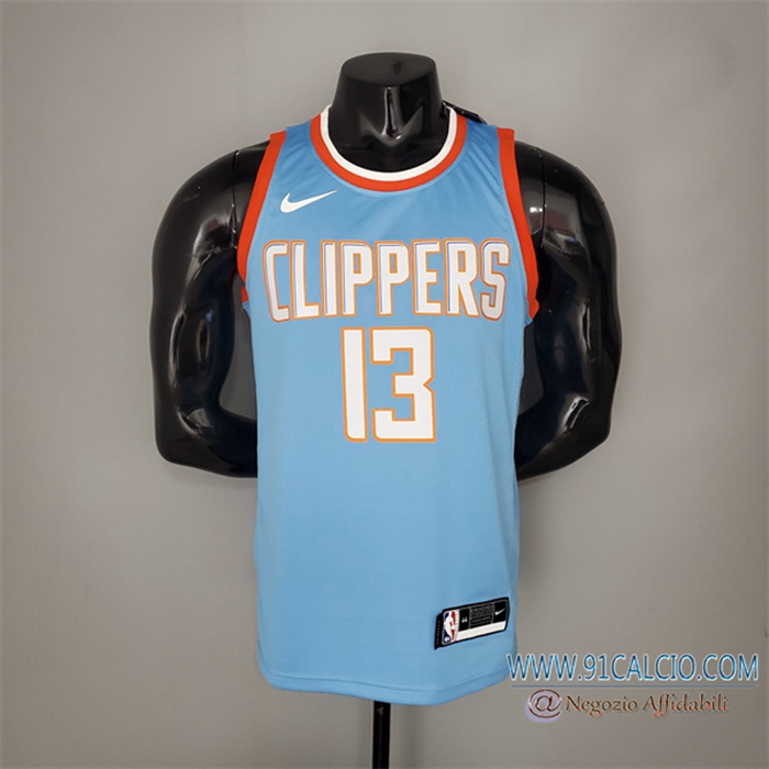 Maglia Los Angeles Clippers (George #13) Blu