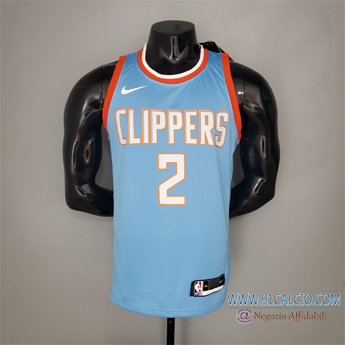 Maglia Los Angeles Clippers (Leonard #2) Blu