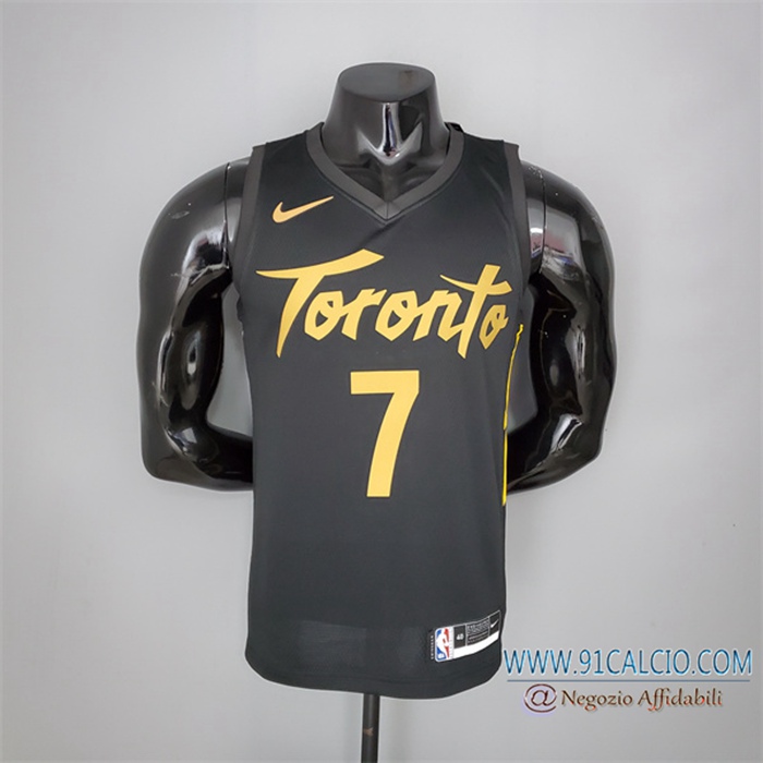 Maglia Toronto Raptors (Lowry #7) 2021 Season Nero Gold
