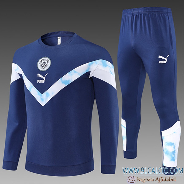 Insieme Tuta Calcio Manchester City Bambino blu navy 2022/2023