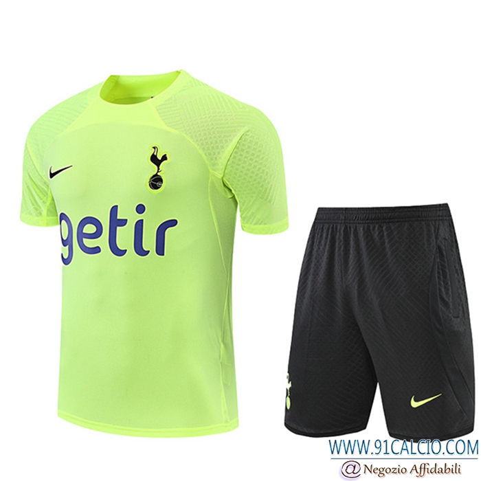 Kit Maglia Allenamento + Pantaloncini Tottenham Hotspur Verde 2022/2023