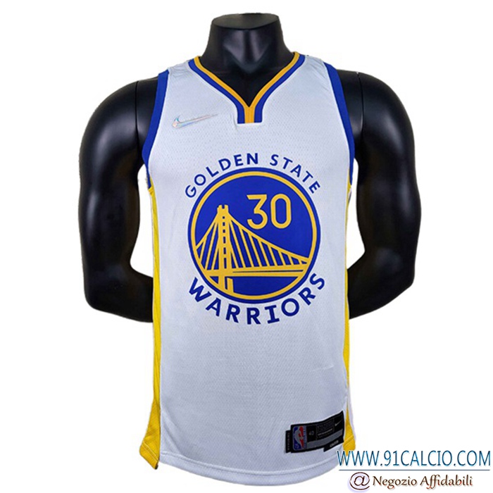 Maglia Golden State Warriors (CURRY #30) Bianco