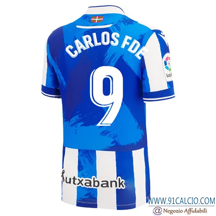 Maglie Calcio Real Sociedad (CARLOS FDEZ #9) 2022/23 Prima