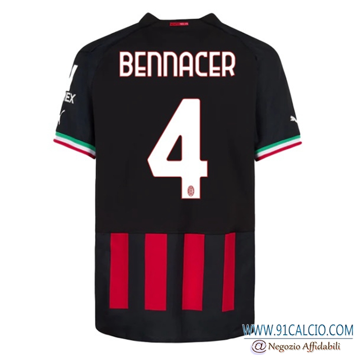 Maglie Calcio AC Milan (BENNACER #4) 2022/23 Prima