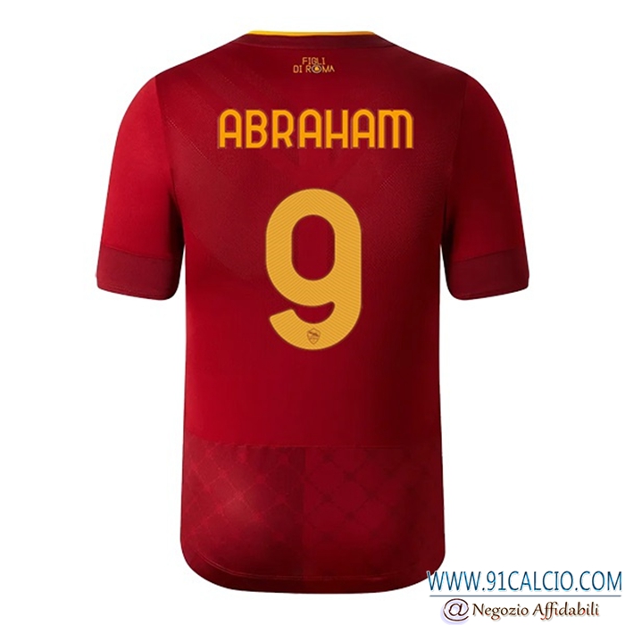 Maglie Calcio AS Roma (ABRAHAM #9) 2022/23 Prima