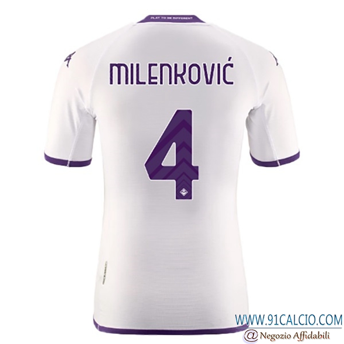 Maglie Calcio ACF Fiorentina (MILENKOVIĆ #4) 2022/23 Seconda