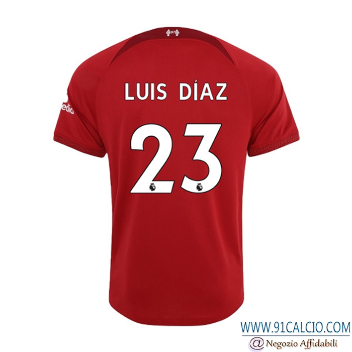 Maglie Calcio Liverpool (LUIS DIAZ #23) 2022/23 Prima