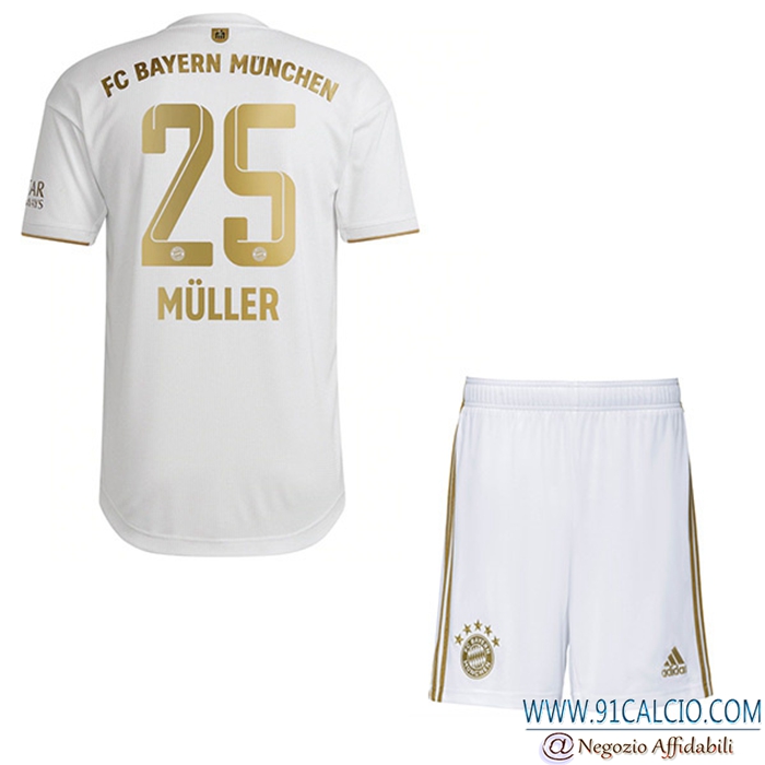 Maglie Calcio Bayern Monaco (MÜLLER #25) Bambino Seconda 2022/23