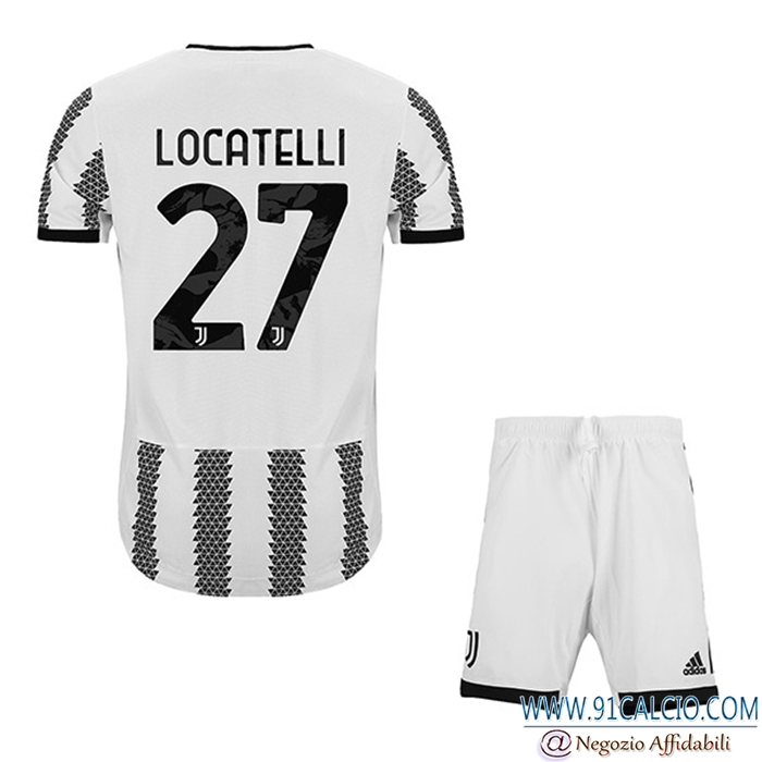 Maglie Calcio Juventus (LOCATELLI #27) Bambino Prima 2022/23