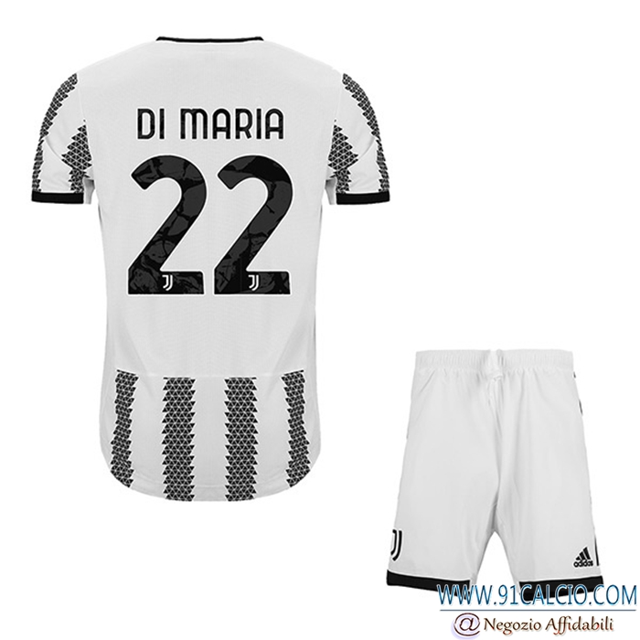 Maglie Calcio Juventus (DI MARIA #22) Bambino Prima 2022/23