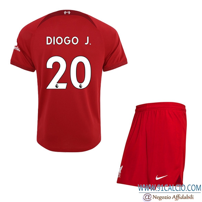 Maglie Calcio Liverpool (DIOGO J. #20) Bambino Prima 2022/23