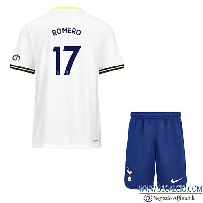 Maglie Calcio Tottenham Hotspur (ROMERO #17) Bambino Prima 2022/23