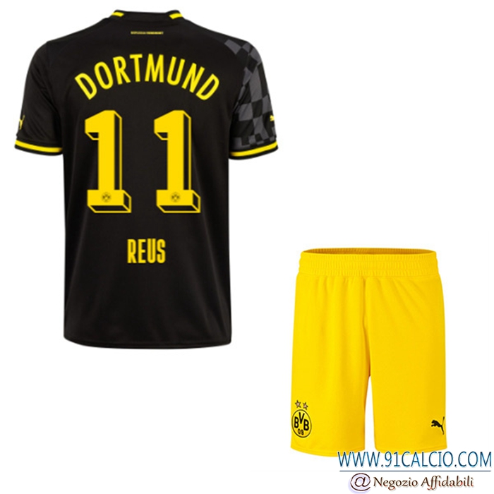 Maglie Calcio Dortmund BVB (REUS #11) Bambino Seconda 2022/23