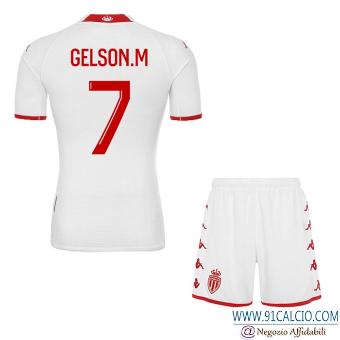 Maglie Calcio AS Monaco (GELSON.M #7) Bambino Prima 2022/23