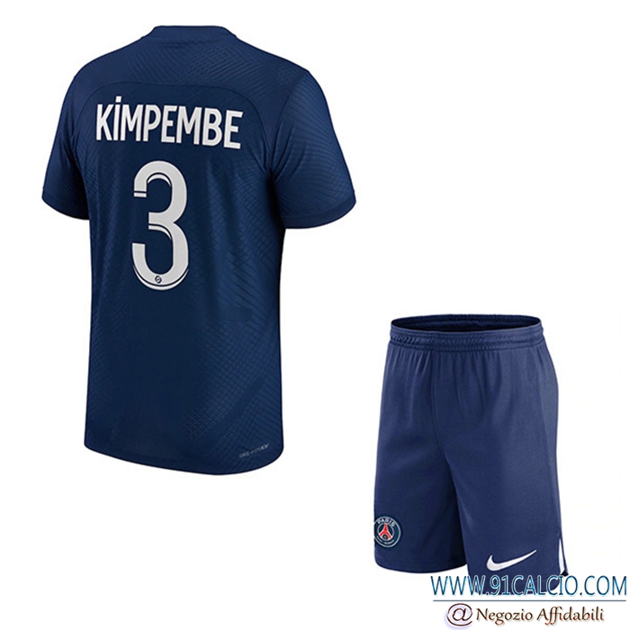 Maglie Calcio PSG (KIMPEMBE #3) Bambino Prima 2022/23