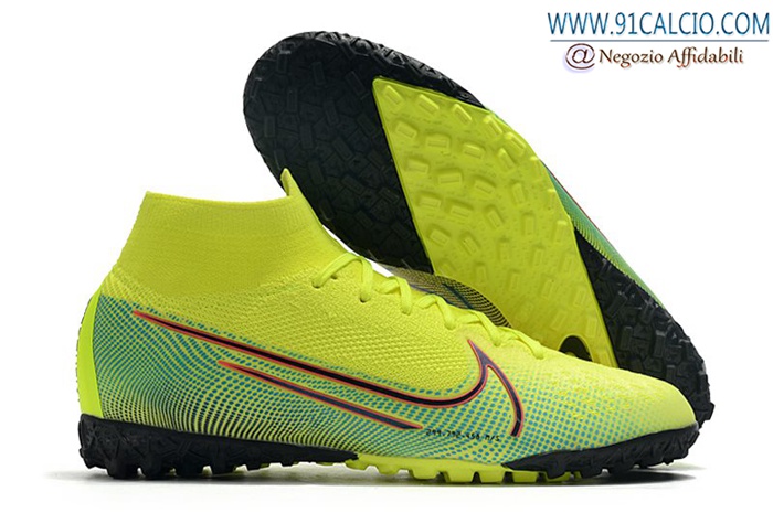 Nike Scarpe Da Calcio Mercurial Superfly 7 Elite MDS TF Giallo/Verde