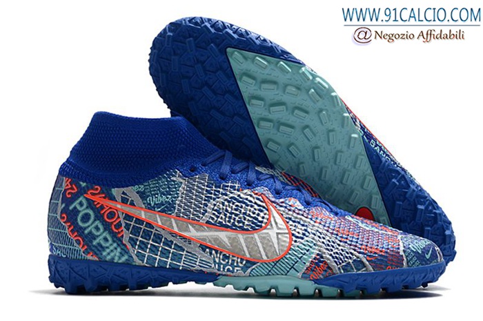 Nike Scarpe Da Calcio Mercurial Superfly 7 Elite MDS TF Blu