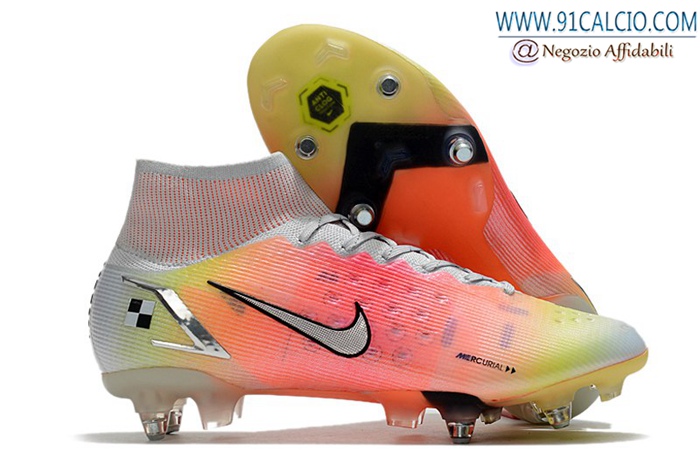 Nike Scarpe Da Calcio Mercurial Superfly VIII Elite SG PRO Anti Clog Rosa/Giallo