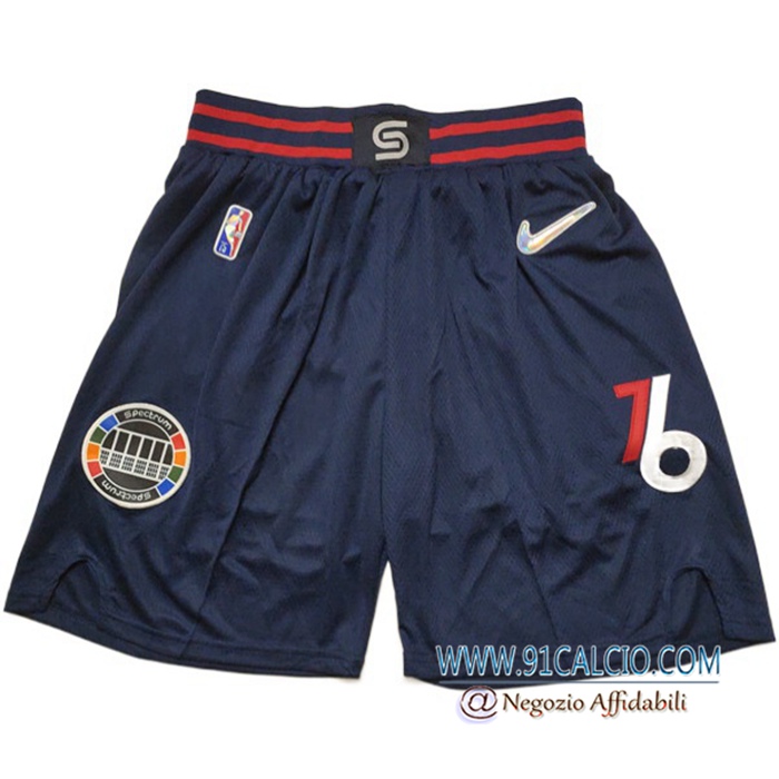 Pantaloncini NBA Philadelphia 76ers Blu Scuro