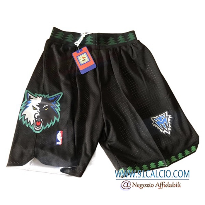 Pantaloncini NBA Minnesota Timberwolves Nero