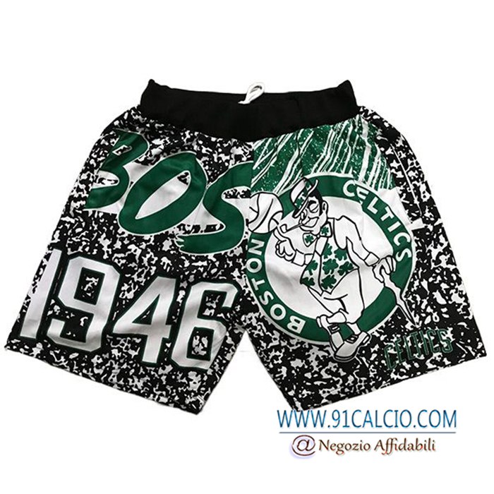Pantaloncini NBA Boston Celtics Nero/Verde