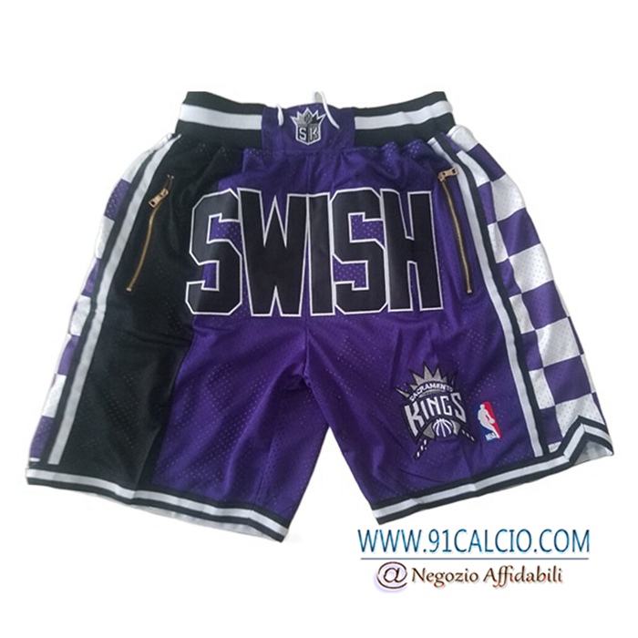 Pantaloncini NBA Sacramento Kings viola