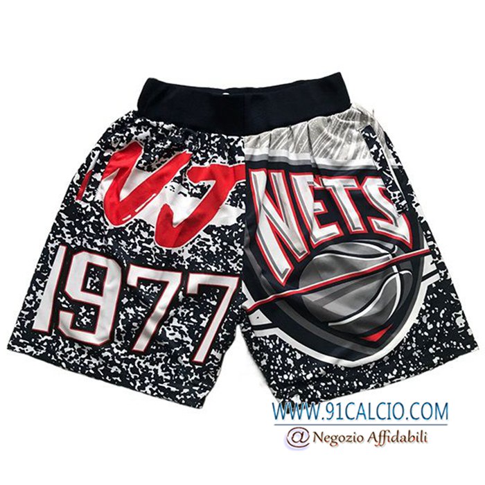 Pantaloncini NBA Brooklyn Nets Nero/Bianco