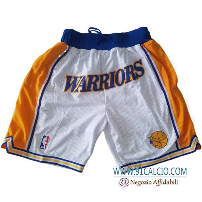 Pantaloncini NBA Golden State Warriors Bianco
