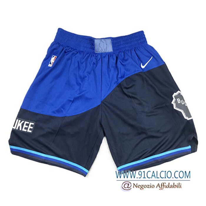 Pantaloncini NBA Milwaukee Bucks Blu