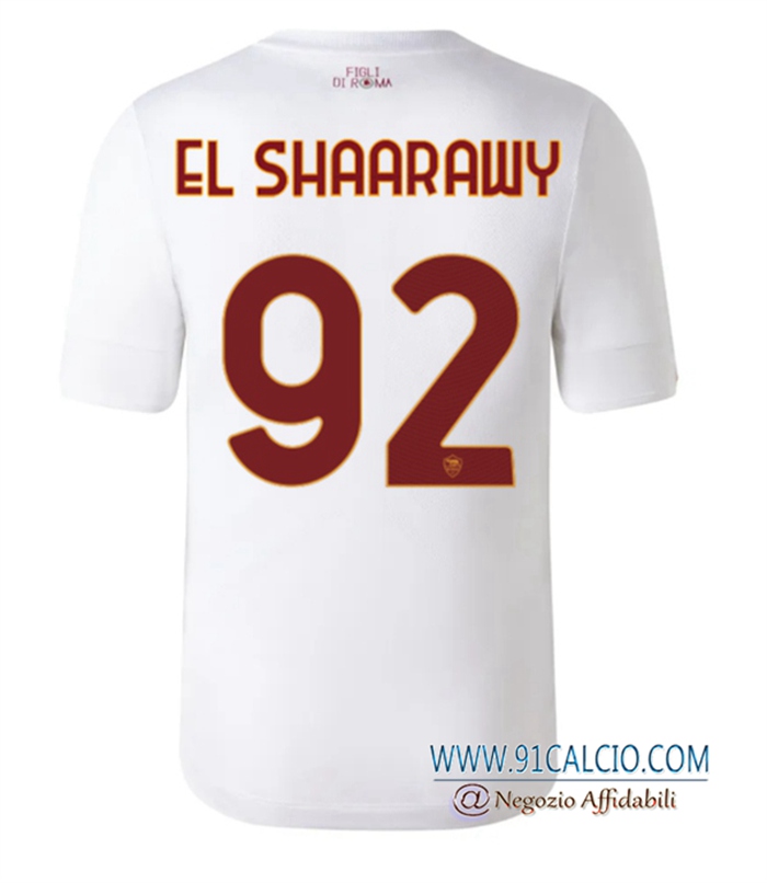 Maglie Calcio AS Roma (EL SHAARAWY #92) 2022/2023 Seconda