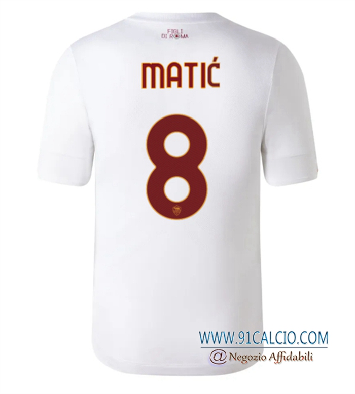 Maglie Calcio AS Roma (MATIĆ #8) 2022/2023 Seconda