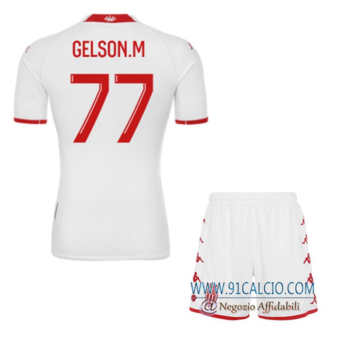 Maglie Calcio AS Monaco (GELSON.M #77) Bambino Prima 2022/2023