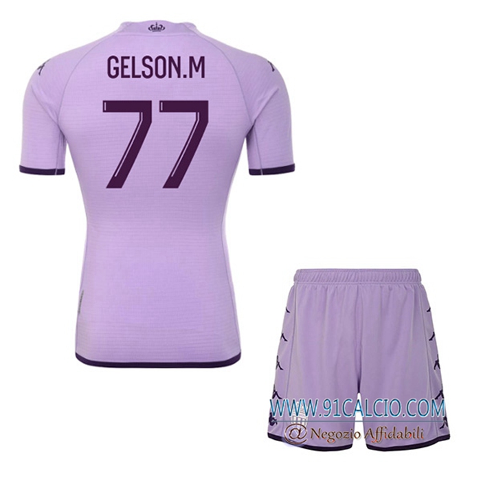 Maglie Calcio AS Monaco (GELSON.M #77) Bambino Terza 2022/2023