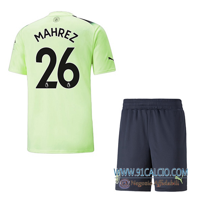 Maglie Calcio Manchester City (MAHREZ #26) Bambino Terza 2022/2023