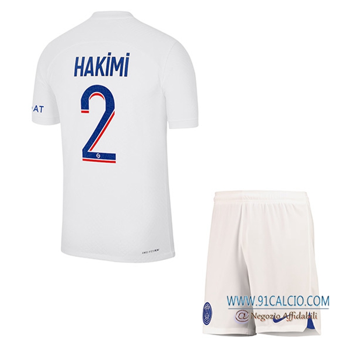 Maglie Calcio PSG (HAKIMI #2) Bambinos Terza 2022/2023