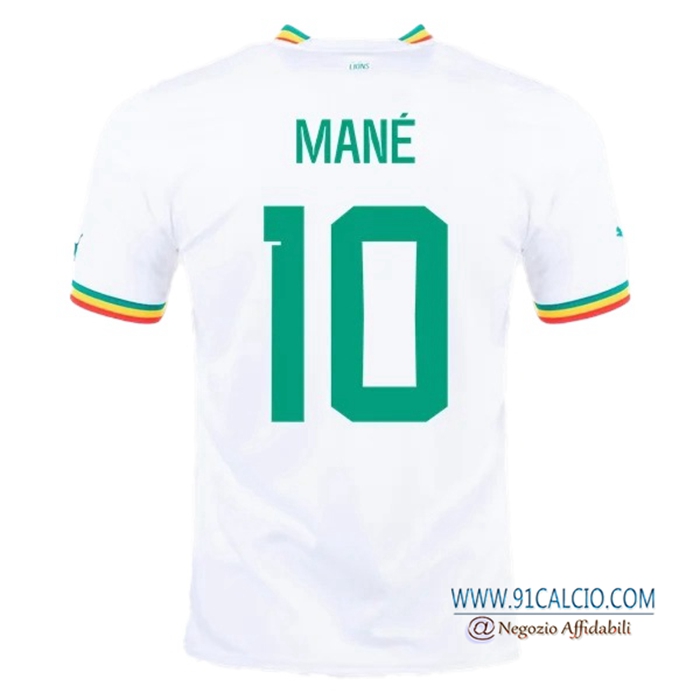 Maglie Calcio Senegal (MANE #10）Coppa Del Mondo 2022 Prima