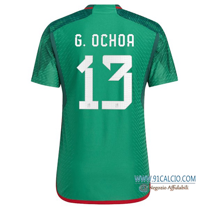 Maglie Calcio Messico (G. OCHOA #13）Coppa Del Mondo 2022 Prima