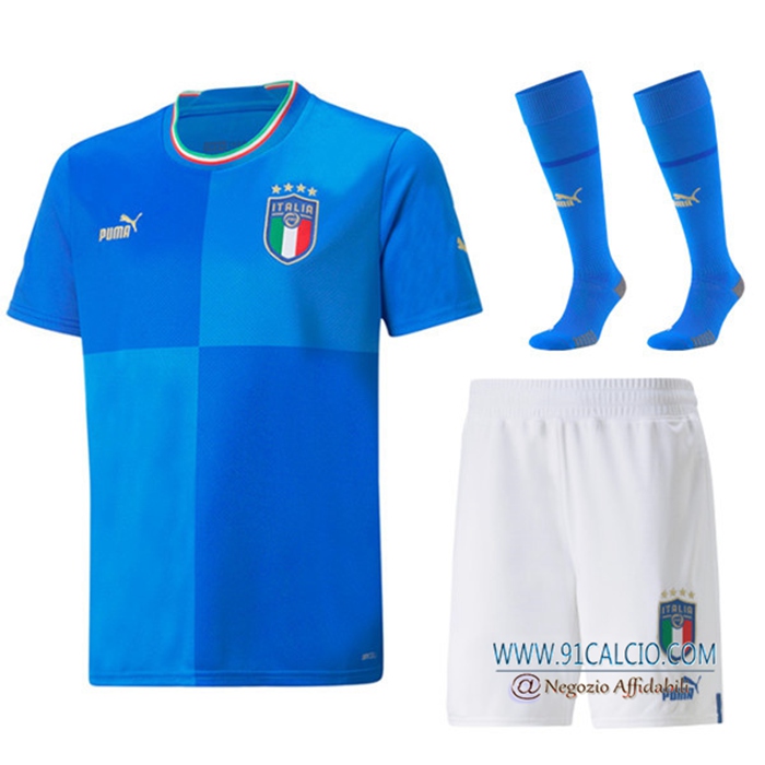 Maglie Calcio Italia Prima (Pantaloncini + Calzini) 2022/2023