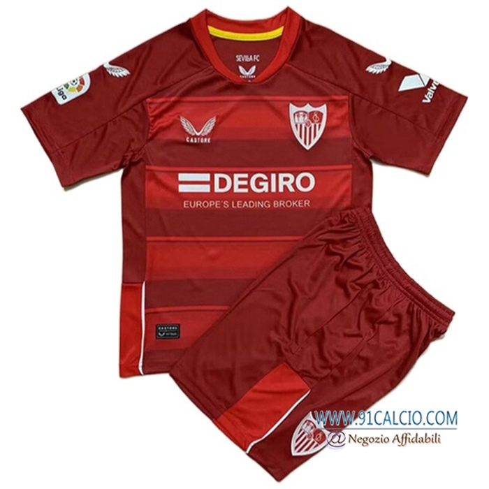 Nuova Maglie Calcio Sevilla FC Bambino Seconda 2022/2023