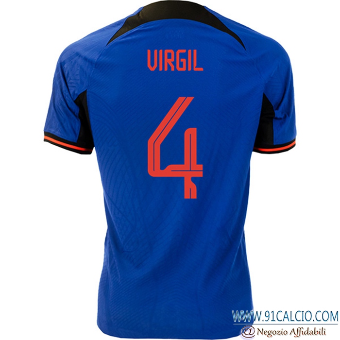 Maglie Nazionali Calcio Paesi Bassi (VIRGIL #4) 2022/2023 Seconda