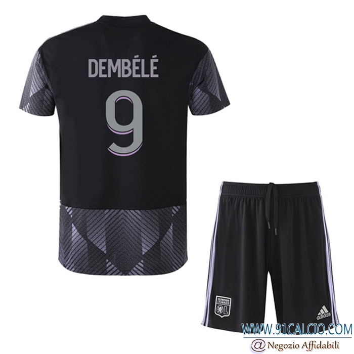 Maglie Calcio Lyon (DEMBÉLÉ #9) Bambino Terza 2022/2023