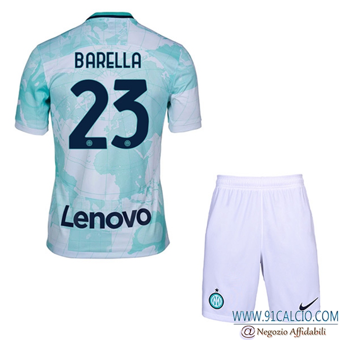 Maglie Calcio Inter Milan (BARELLA #23) Bambino Seconda 2022/2023